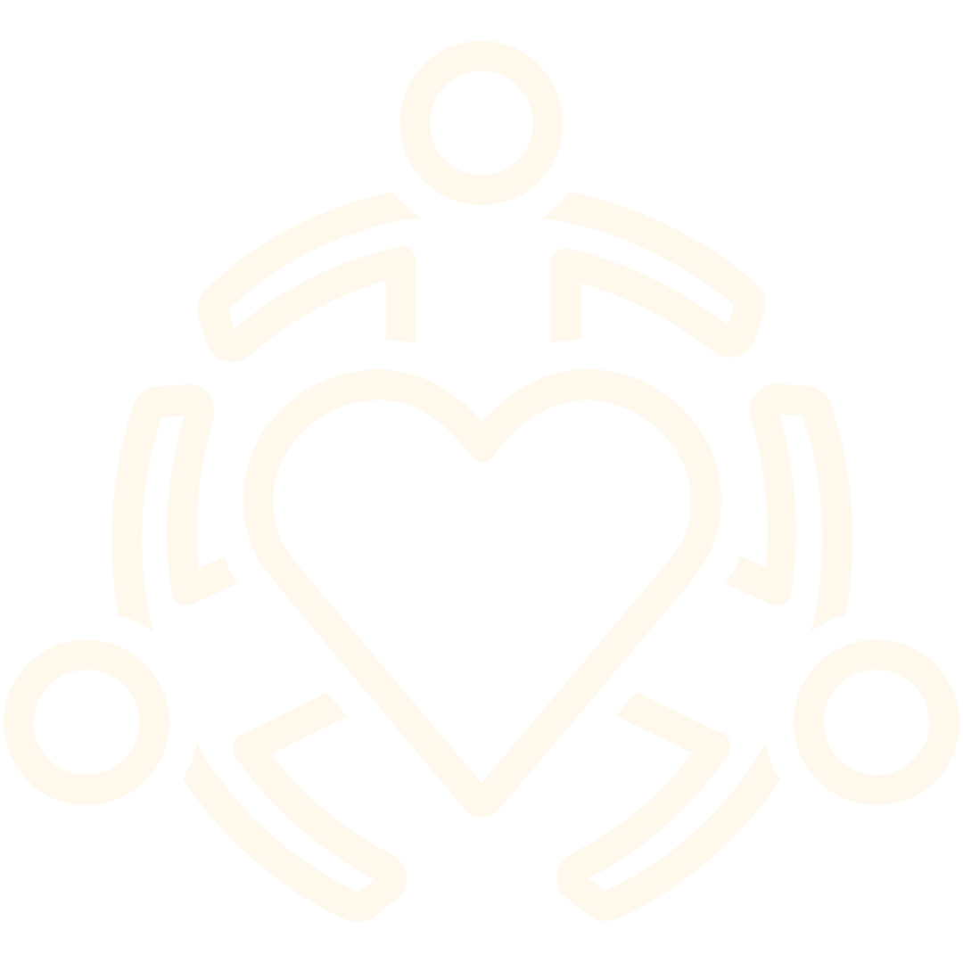 9 Three figures surrounding a heart symbol.