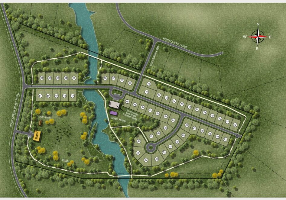 A layout design of rock creek dairy road